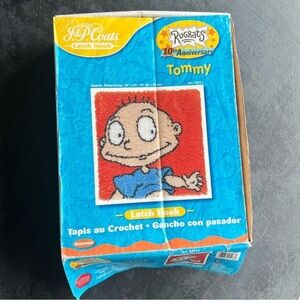 Rugrats 10Th Anniversary Tommy Nickelodeon J & P Latch Hook Kit 24” X 24” Rug